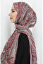 Ethnic Design Janjan Shawl 70305-03 Beige Burgundy - 3