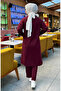 Two Thread Pocket Tracksuit Suit 03067-03 Claret Red - 4