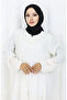 Viscose linen dress 4079-01 ecru - 4