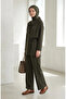 Star Detailed Draped Tunic Trousers Double Set 2209-01 Khaki - 3