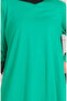 Slit long tunic 9141-03 green - 4