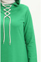 Lace-Up Sweatshirt 3030-08 Green - 4