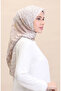 وشاح منقوش Flover-05 كريم مينك - 2
