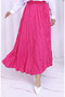 Elastic Waist Crash Skirt 0050-01 Fuchsia - 3