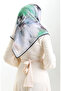 Karaca patterned natural fiber scarf 82016-08 black gray - 4