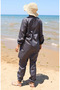 Atlas 2-Piece Zippered Hijab Swimsuit with Bonnet Gift 9006-03 Anthracite - 5