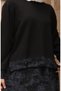 Oysho Fabric Patterned Skirt Hijab Set 0218-05 Black - 5