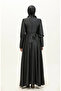 Satin evening dress with cups 6080-15 smoky - 5