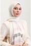 Stripe Patterned Linen Shawl 70287-04 Brown Powder