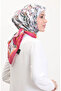 وشاح ناعم منقوش 70245-02 أخضر فوشيا - 2