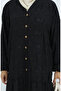 Viscose Fabric Half Button Dress 0062-04 Black - 5