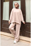 Lace Detailed Hijab Trouser Suit 2175-02 Beige