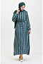Green Chain Patterned Rubber Sleeve Dress - 0453-04 - 4