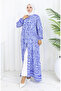 Full length buttoned viscose dress 2095-04 purple - 2
