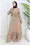 Skirt Ruffle Belted Dress 4103-04 Mink - 2