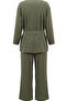 Aerobin Fabric Tunic Trousers Double Set 4141-09 Light Green - 6