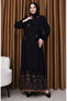 Patterned Viscose Dress 4083-01 Black