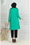 Slit long tunic 9141-03 green - 5