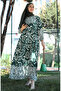 Patterned viscose dress 81875-03 khaki