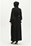 Glittery Linen Belted Dress 81853-03 Black - 6