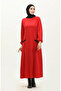 Two-Thread Pocketed Dress 0274-03 Burgundy - 2
