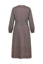 Plaid Patterned Belted Hijab Dress 2219-02 Gray Red - 7