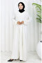 Viscose linen dress 4079-01 ecru