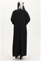 Brooch Detailed Dress 0017-01 Black - 5