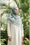 وشاح منقوش بالعنبر 70326-12 أخضر كاجلا - 2