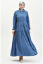 Pleated dress 0395-02 indigo - 3