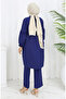 طقم مكون من قطعتين بنطلون تونيك بأزرار مربوطة 0115-07 Saks - 5