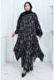 Viscose fabric tunic pants double set 2138-03 black gray