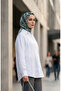 وشاح منقوش بالعنبر 70326-12 أخضر كاجلا - 3