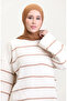 Striped Knitwear Set 3083-04 Cream - 3