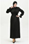 Glittery Linen Belted Dress 81853-03 Black - 3