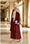 Dress Vest Two-Piece Set 6527-01 Burgundy - 3