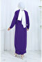 Buttoned Cardigan and Trousers Two-Piece Set 0138-07 Purple - 6