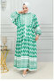 Digitally Printed Modest Dress 0300-05 Green - 2