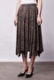 Women's Patterned High Waist Eight-Piece Asymmetrical Midi-Length Below-Knee Skirt-Leopard - 3