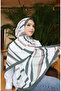 شال كابري منقوش 70339-04 أخضر قزحي - 3