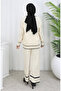 Knitwear Corded Fabric Sweater Trousers Double Set 0010-07 Beige - 6