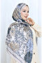 Champs-Élysées Floral Print Scarf 70319-09 Beige Smoke - 2