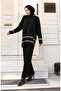 Sewn Detailed Knitwear Set 24029-03 Black - 2