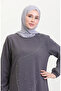 Stone Printed Evening Dress 0407-06 Gray - 3