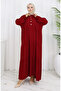Plus Size Viscose Dress 4068-05 Burgundy - 2