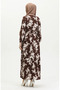 Bürümcük fabric patterned dress 5010-03 brown - 6