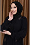 Patterned Viscose Dress 4083-01 Black - 3