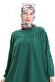 Tunic Trousers with Elastic Sleeves Double Set 0103-03 Emerald Green - 4