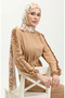 Straight Dress with Ruffled Sleeves 2002-04 Mink - 4