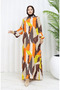 Viscose Fabric Buttoned Dress 0051-02 Orange Brown - 2